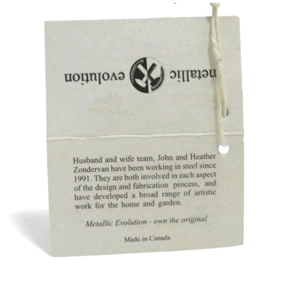 METALLIC EVOLUTION Steel Angel Sculptures Set Artistic Glass Marble Accents Cana - Picture 10 of 10